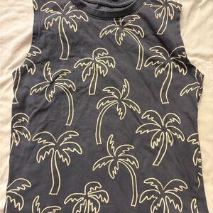 H&M Kids Tank Top with Palm Tree Design - Dark Gray